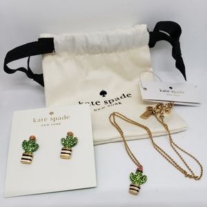 kate spade Jewelry - Kate Spade Cactus Necklace and Earrings kate spade Jewelry - Kate Spade Cactus Necklace and Earrings
